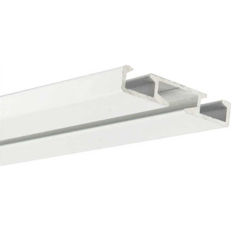 Bestlivings Gardinenschiene, 2-läufig, Fixmaß, verschraubt, Flache Aluminium Schiene (7mm), Längen bis 480cm, (4x120 cm) – Bild 3