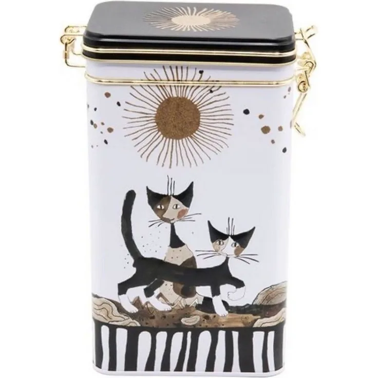 MediMuc Kaffeedose Kaffeedose Cats, Cats, rechteckige Dose mit Dichtung und Bügelverschluss