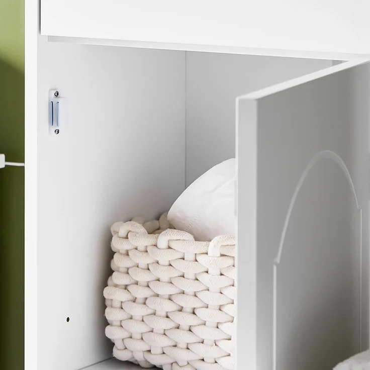 SoBuy BZR207-W Badunterschrank, MDF, Lackiert, Weiß, 42 x 93 x 30 cm – Bild 9