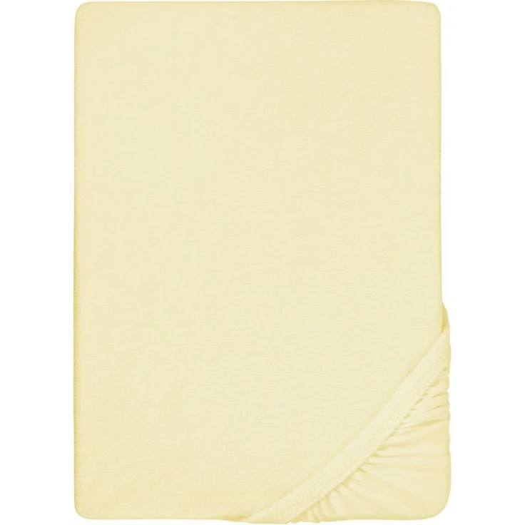 biberna Frottee-Stretch-Spannbetttuch 0012344, gelb, 1x 180x200 cm - 200x200 cm – Bild 5