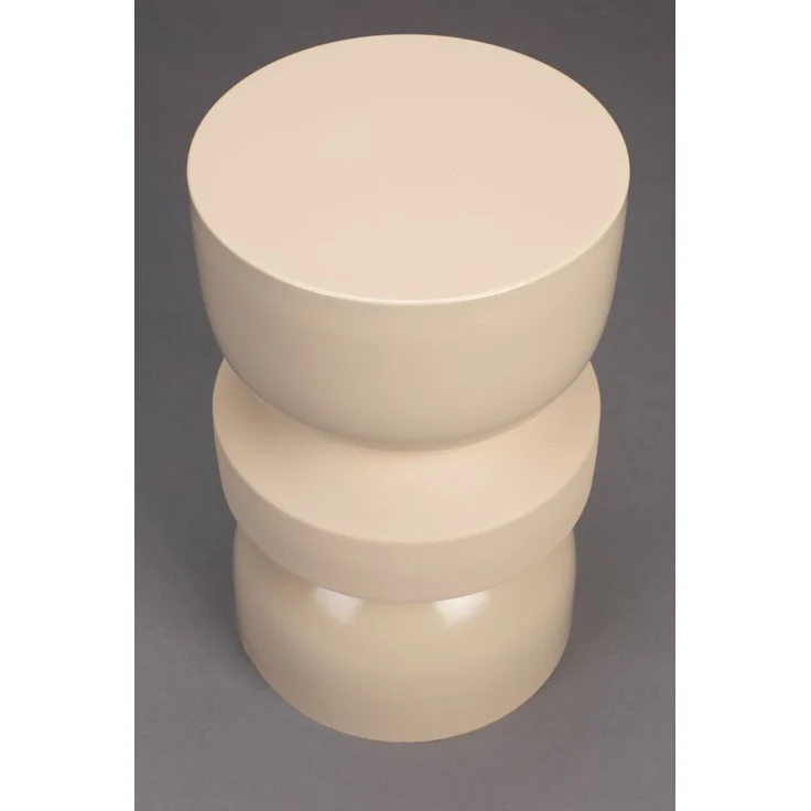 Hocker Apollo Beige, Retro-Design aus Metall von Dutchbone – Bild 7