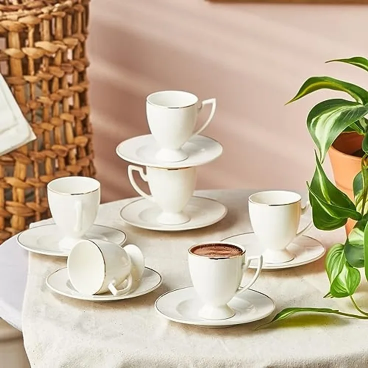 Karaca Kaffeeservice Boyoz 6 Personen Kaffeetassen-Set 85 ml