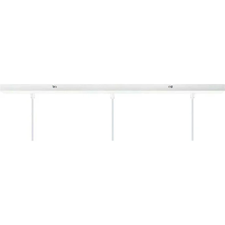 Pendelleuchte, Glas klar, Metall weiß, H 150 cm – Bild 6
