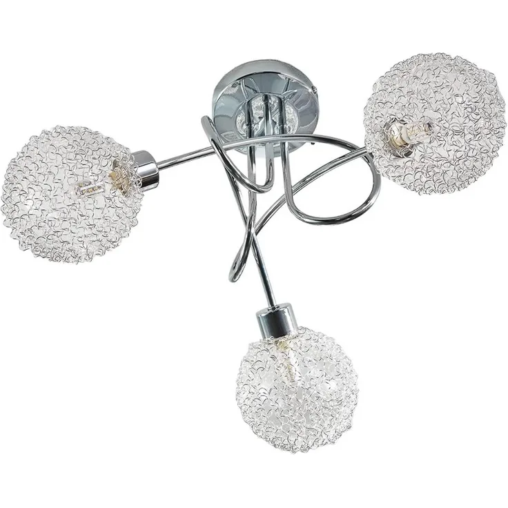 Lindby Deckenleuchten Ticino, Metall, Chrom IP20, 3 x 28 W