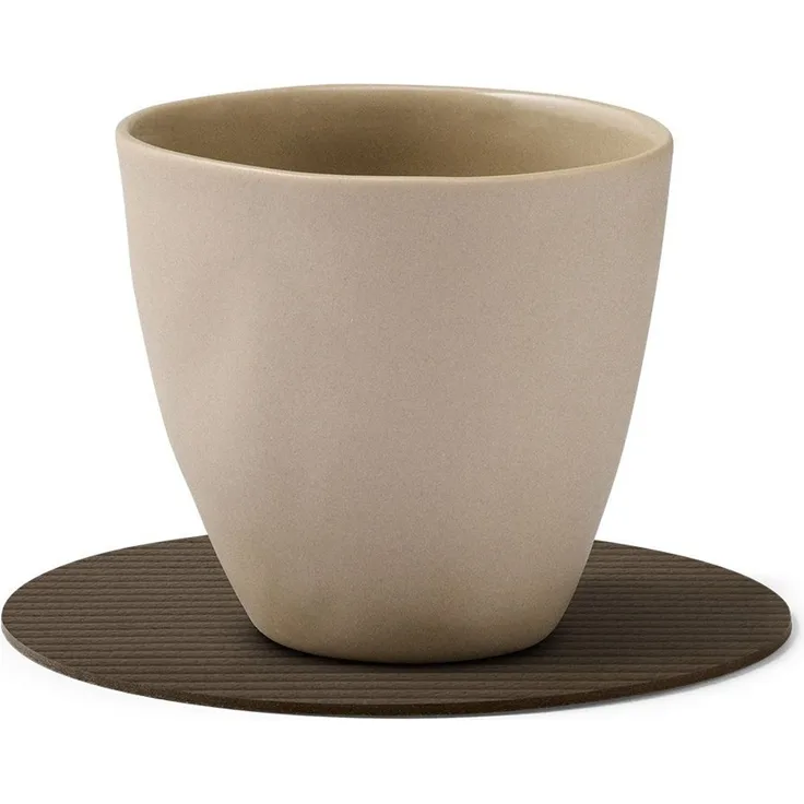 LIND DNA Glass Mat Circle ⌀ 10 cm Corduroy Caviar