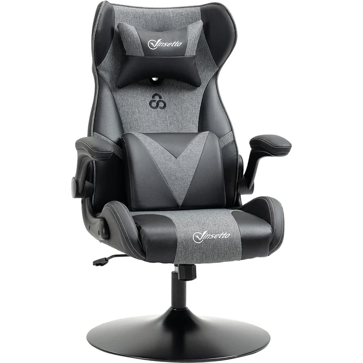 Vinsetto Schreibtischstuhl höhenverstellbarer Bürostuhl, 360° drehbar (Gamingstuhl, 1 St), für Büro, Schlafzimmer, Schwarz – Bild 1