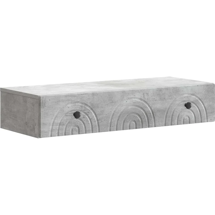 vidaXL Wandmontierter Beistelltisch Betongrau 87,5 x 34,5 x 17 cm 898158 – Bild 2