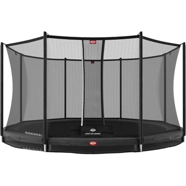Berg Trampolin InGround Favorit 430 cm grau, inkl. Sicherheitsnetz Comfort, unauffällig im Garten, 120 kg max. Benutzergewicht, korrosionsgeschützt – Bild 1