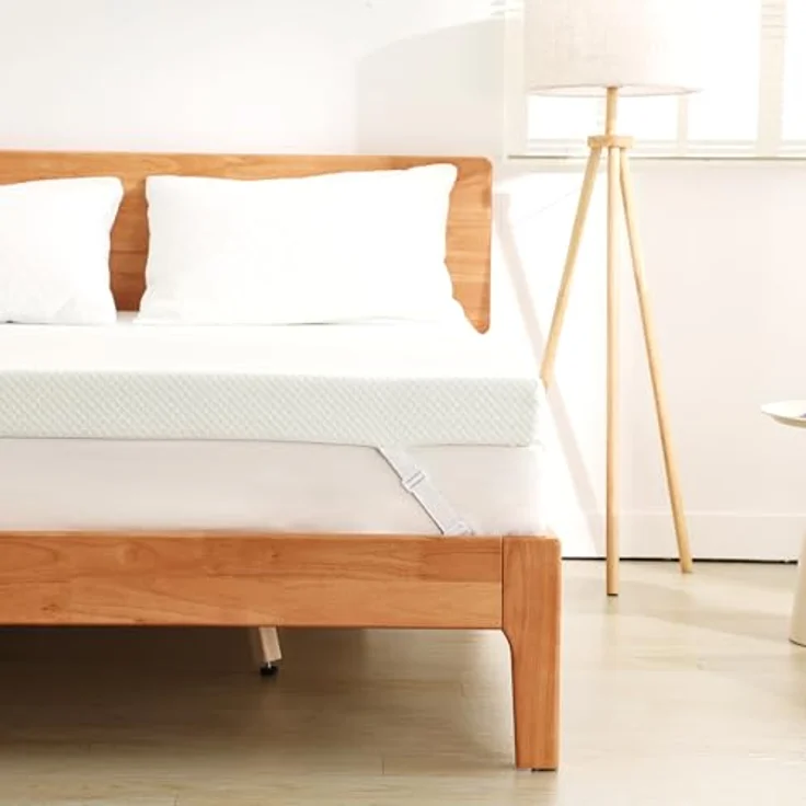 EGO Home Topper 90x200cm mit Gelschaum, Öko-Tex-Zertifiziert, 5cm Höhe Gel Topper 90x200, H2 Weiche Memory Foam mit Grüntee-Extrakt, für Boxspringbett, Schlafsofa,Abnehmbaren und Waschbaren Bezug – Bild 1