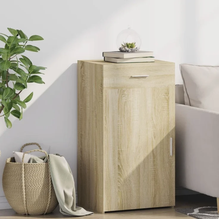 vidaXL Sideboard Sonoma-Eiche 50x42,5x93 cm Holzwerkstoff 846294 – Bild 1