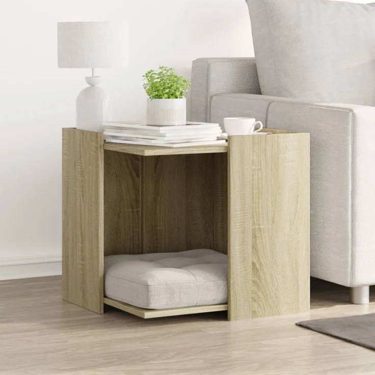 vidaXL Katzenklo Sonoma Eiche 53x53x51 cm Holzwerkstoff 857753 – Bild 3