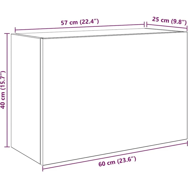 vidaXL Bad-Wandschrank Betongrau 60x25x40 cm Holzwerkstoff 860070 – Bild 12