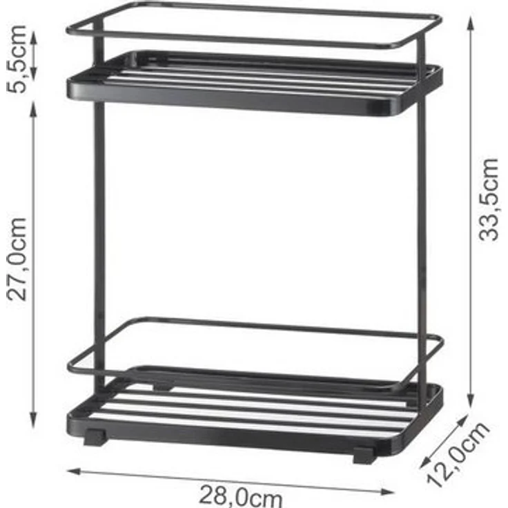 Yamazaki Badregal "Tower" Standregal Metall 28x33x12cm, Regal, Badablage, Badregal, moderner Skandistil – Bild 3