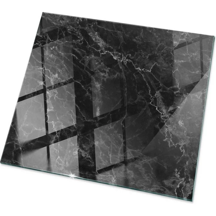 Tulup Tischplatte Bodenplatte Glas Marmormuster mit Adern Tischplatte aus Glas – Bild 5