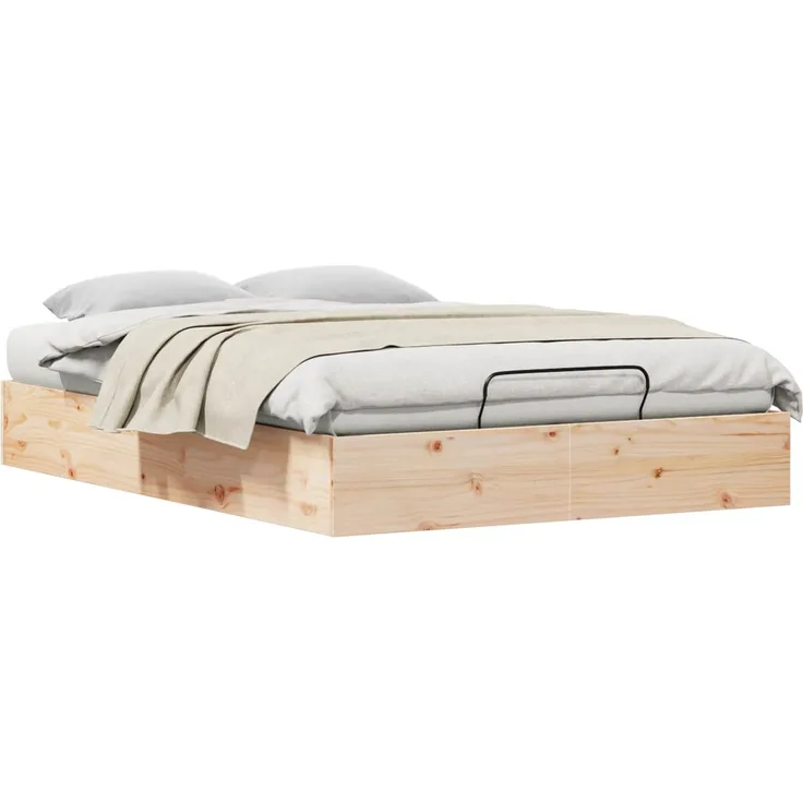 vidaXL Ottoman Bettgestell mit Stauraum Natur 120x190 cm 3418774