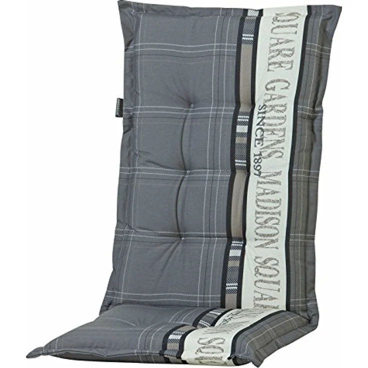 Madison Hochlehner Auflage, Baumwollmischgewebe grau, 123x50 cm – Bild 2