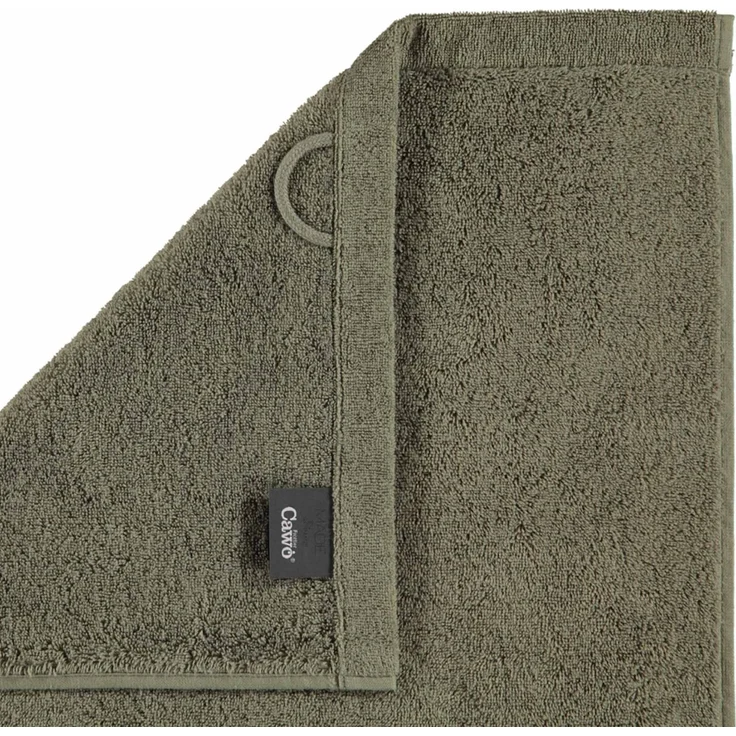 CAWÖ Handtuch, 3er Pack - Lifestyle, Walkfrottier, Baumwolle, einfarbig Grün 50x100cm – Bild 3