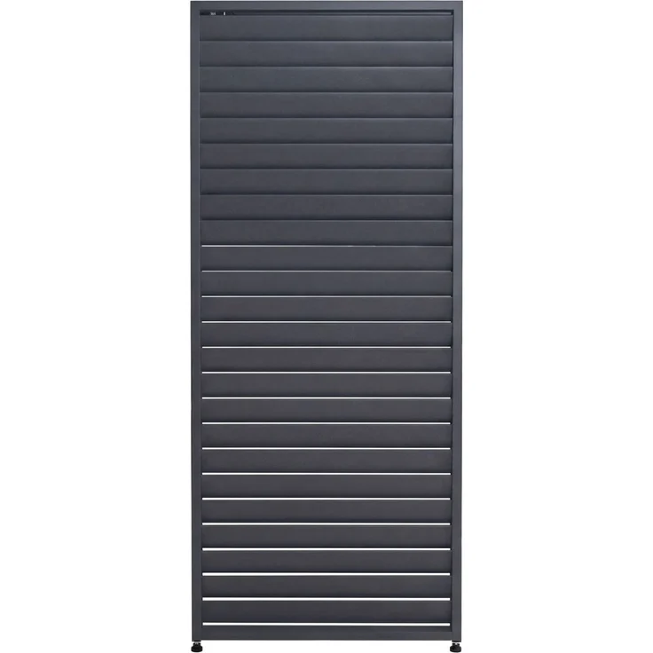 Lamellenwand für Pergola HWC-P65, Lamellenpaneel Modul Paneel Seitenwand, Aluminium 220x90cm ~ anthrazit – Bild 7