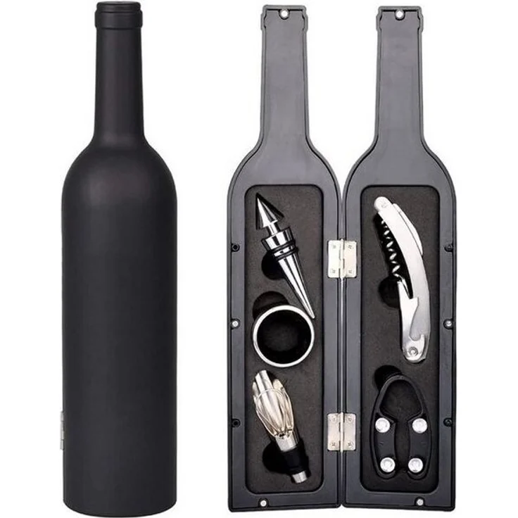 Sommelier Weinzubehör Korkenzieher Kellnermesser Set 6-tlg BM-2101 – Bild 4