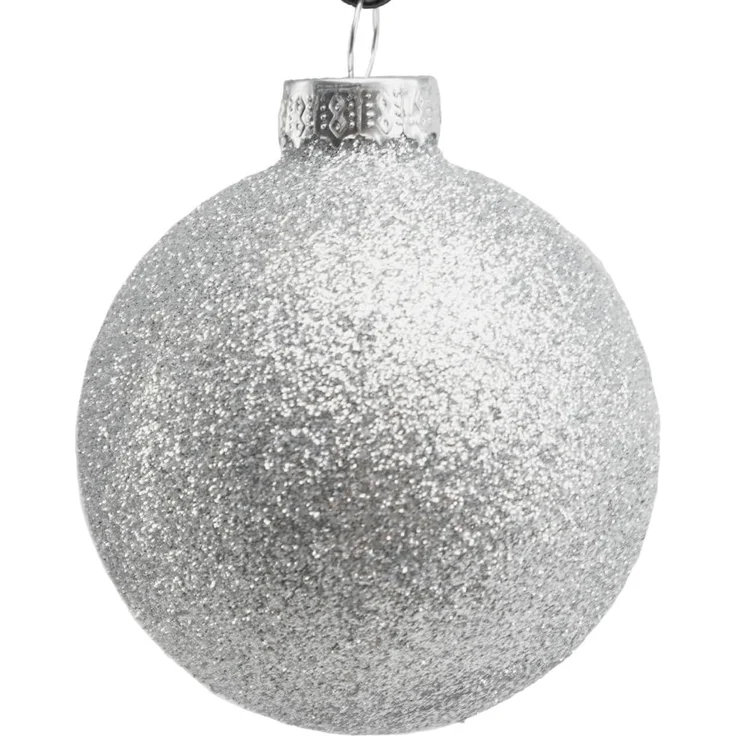 TrendLine Glaskugeln silber Mix 42 Stück Weihnachtskugeln Christbaumkugeln Xmas – Bild 3
