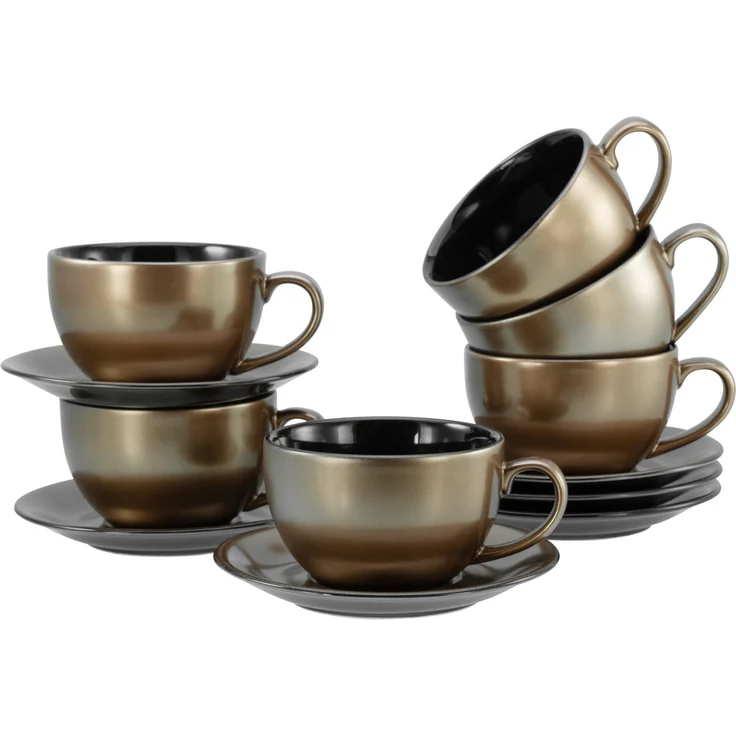 Golden Days Schwarz, Cappuccinoset 12-tlg (mo) – Bild 1