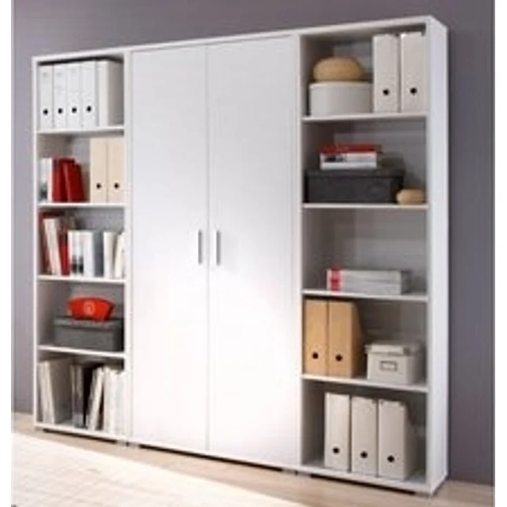 Büro-Set >Clermont< in Weiß - 184x186x35cm (BxHxT) – Bild 4