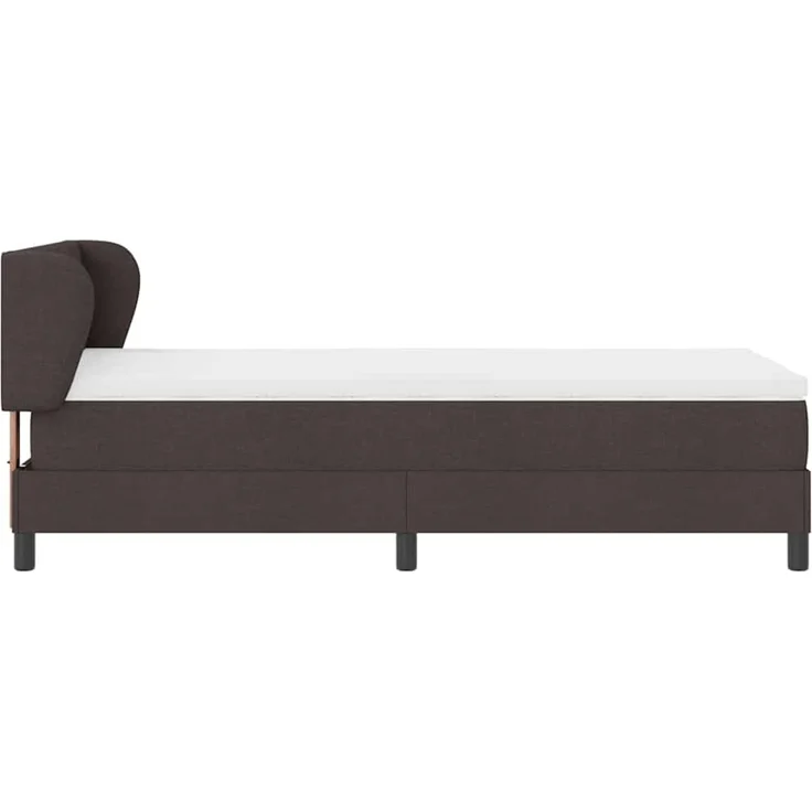 vidaXL Boxspringbett mit Kopfteil Dunkelbraun 90 x 200 cm Stoff 3340069 – Bild 7