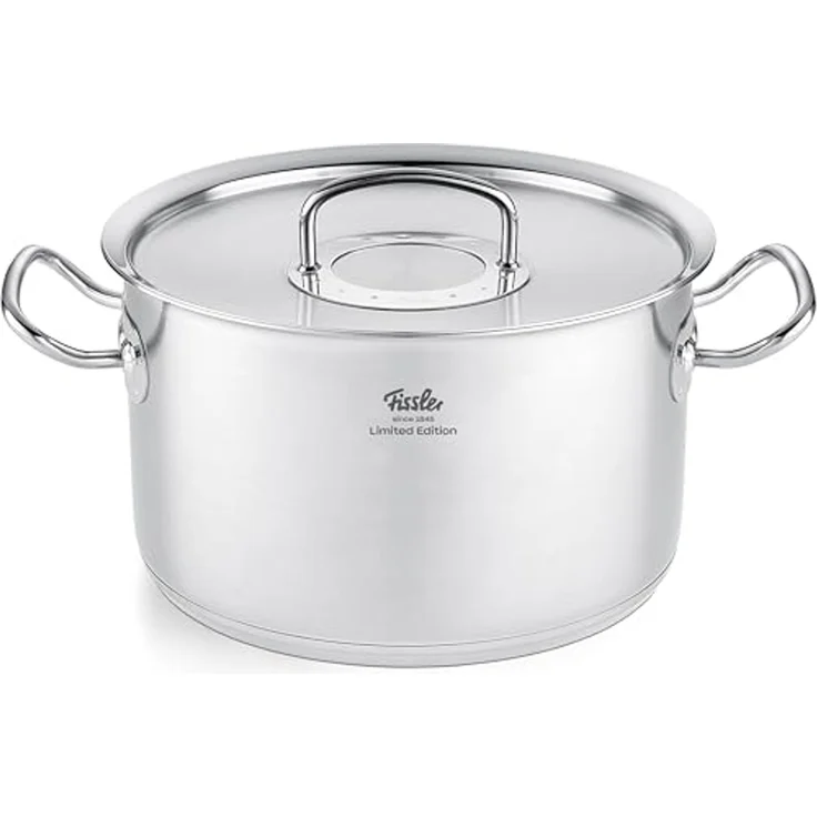 Fissler Topf-Set Original-Profi Collection® Retro, Edelstahl 18/10 (Set, 9-tlg, 3 Kochtöpfe,1 Bratentopf, 1 Stielkasserolle, 4 Metalldeckel), Limited Edition, Made in Germany – Bild 4
