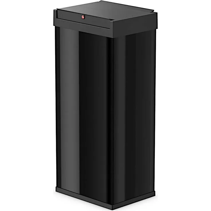 Hailo 'Big-Box Swing XL' Standmülleimer mit selbstschließendem Schwingdeckel, Stahlblech, 52 Liter, Schwarz