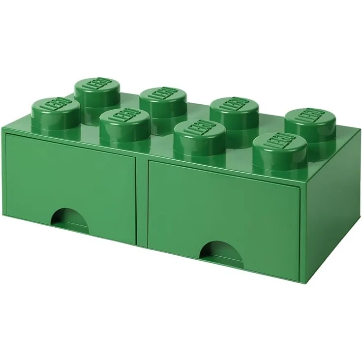 Lego 'Storage Brick 8' Aufbewahrungsbox grün mit 2 Schubladen – Bild 4