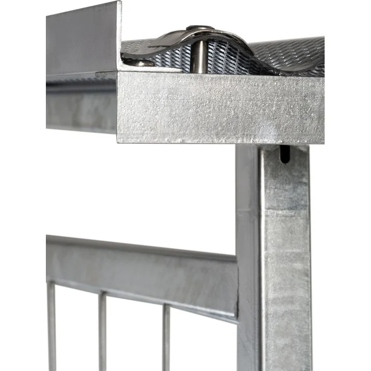 CLP Brennholzregal Macon mit Dach wetterfest Metall verzinkt,Farbe:metall;Set-Inhalt:Brennholzregal – Bild 7