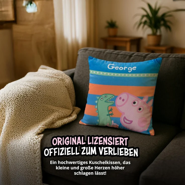 United Labels® Dekokissen Peppa Wutz - George Schorsch, 30 x 30 cm – Bild 6