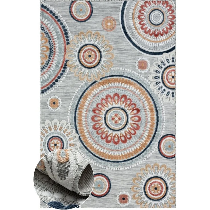 Wohnando Teppich MY-RUG Outdoor-Teppich "Reed" 230X160 cm, bunt, rechteckig, Höhe: 8 mm, Ethno-Stil, Hoch-Tief-Design, bunt und sommerlich, für Garten – Bild 1