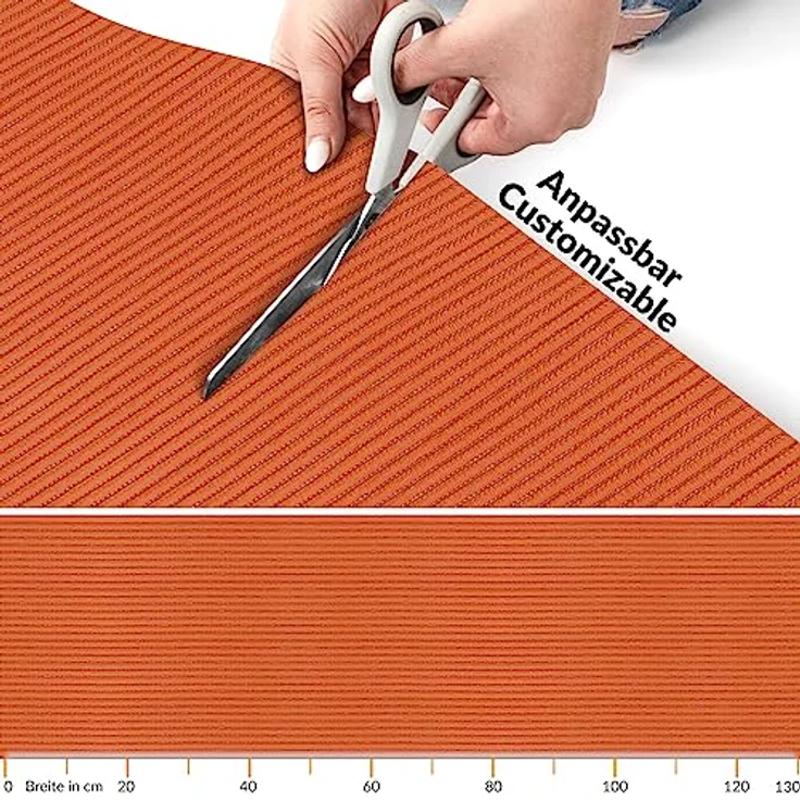 ANRO Badematte Weichschaummatte, rutschfest und wasserabweisend, Uni Orange, 180x130cm – Bild 4