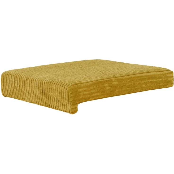 Lycce Bankauflage Klemmkissen mit Leiste - Cord, Polsterung, rutschfest Senfgelb 8x40x38cm – Bild 1