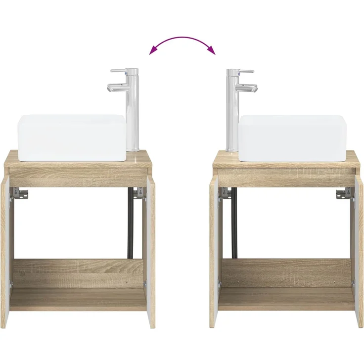 vidaXL Badezimmerschrank-Set 3 stk. Sonoma-Eiche 135 x 35 x 80 cm 3405659 – Bild 11