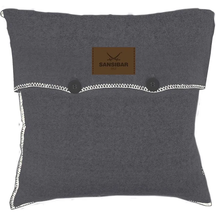 Kissenhülle SANSIBAR BL 45x45 cm grau