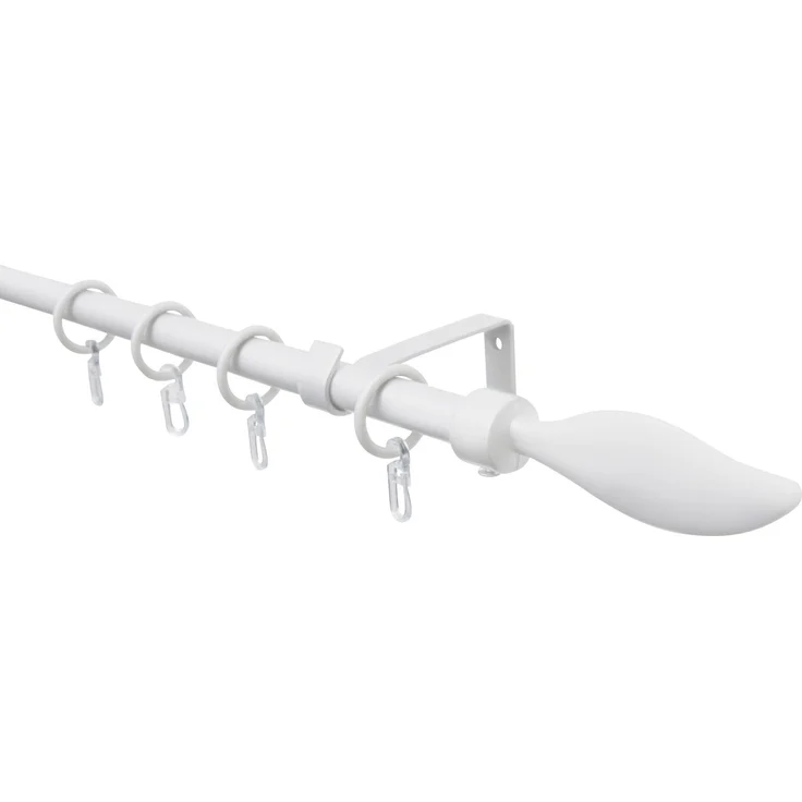 Gardinia Gardinenstangen-Set Flame 1-Lauf Ø 13-16 mm weiß 130 - 240 cm – Bild 2