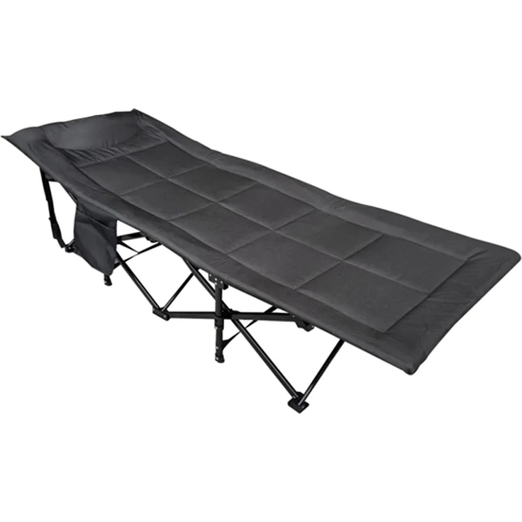 Feldbett Campingbett Festivalbett Gästebett Outdoorbett Liege 190cm anthrazit – Bild 1