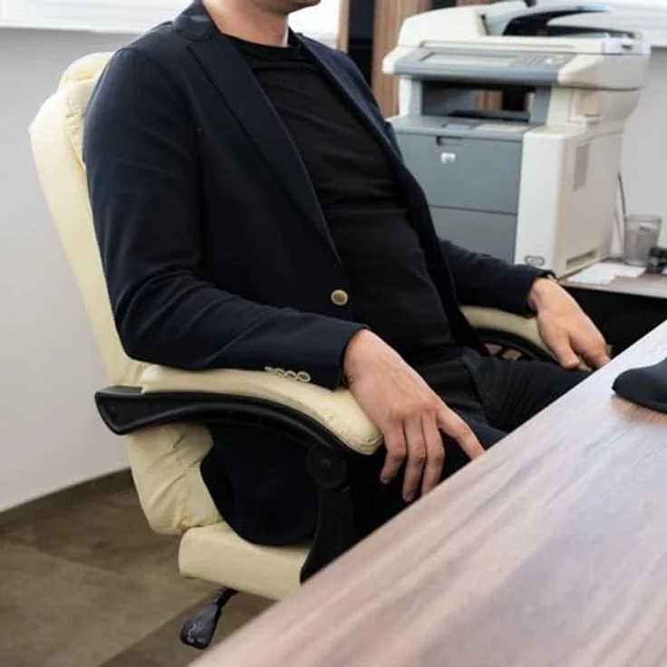 MALATEC Bürostuhl Ergonomischer Bürostuhl Fußstütze Drehsessel Drehstuhl Chefsessel – Bild 2