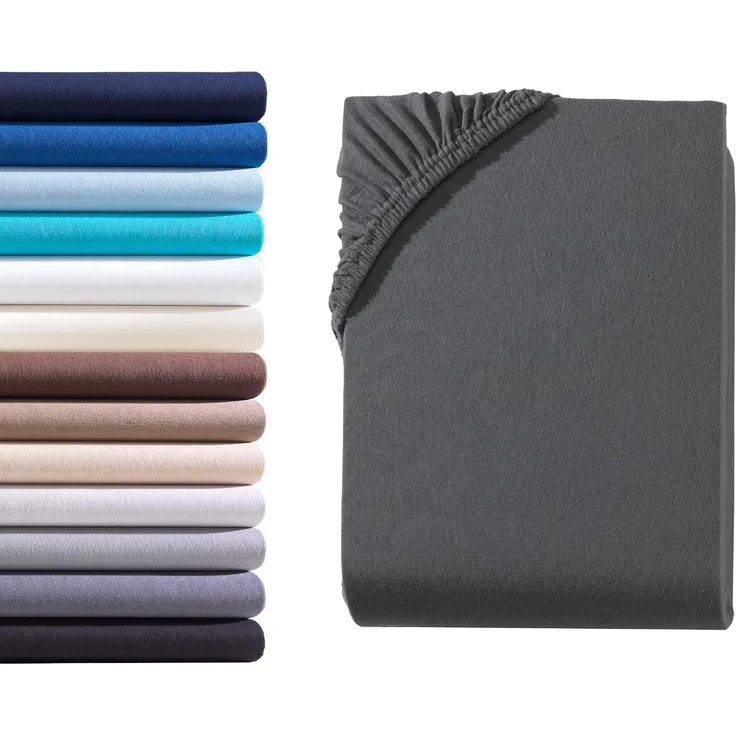 Hometex Premium Textiles Spannbettlaken Exclusive bis 25 cm Steghöhe, Jersey, Gummizug: rundum, 100% Baumwolle, Premium Qualität 160 g/m²
