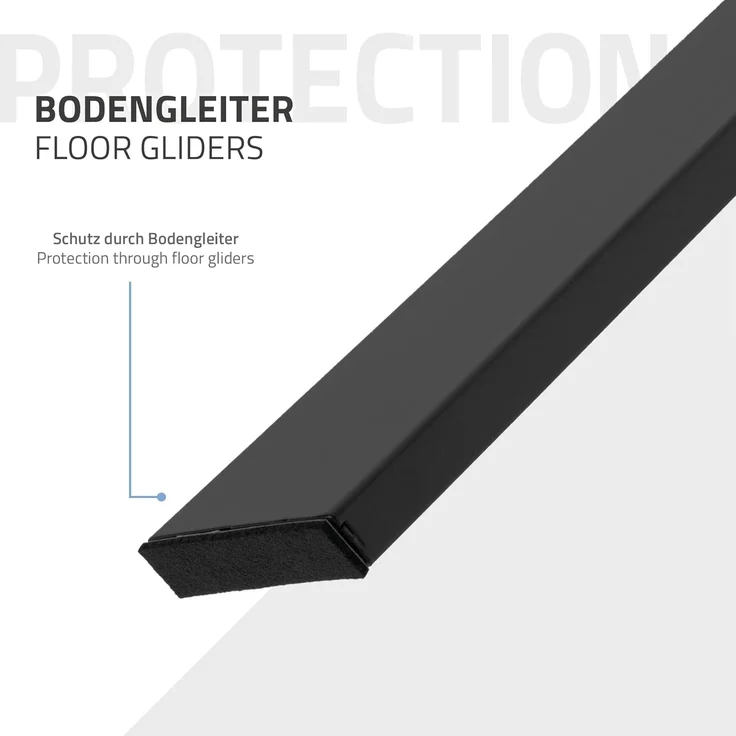 ML-DESIGN Tischbein Tischgestell Loft 2er Set aus Stahl Industriedesign U-Form, Tischkufen 44x42 cm Schwarz Profil 8x2cm Möbelfüße – Bild 3