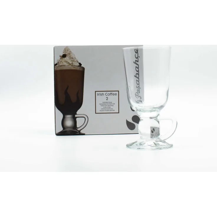 Pasabahce 12 Stück 44109 Irish Coffee-Glas 280 ml Premium Latte Irish Gläser Teegläser mit Henkel Latte Macchiato Eiskaffee Cocktail