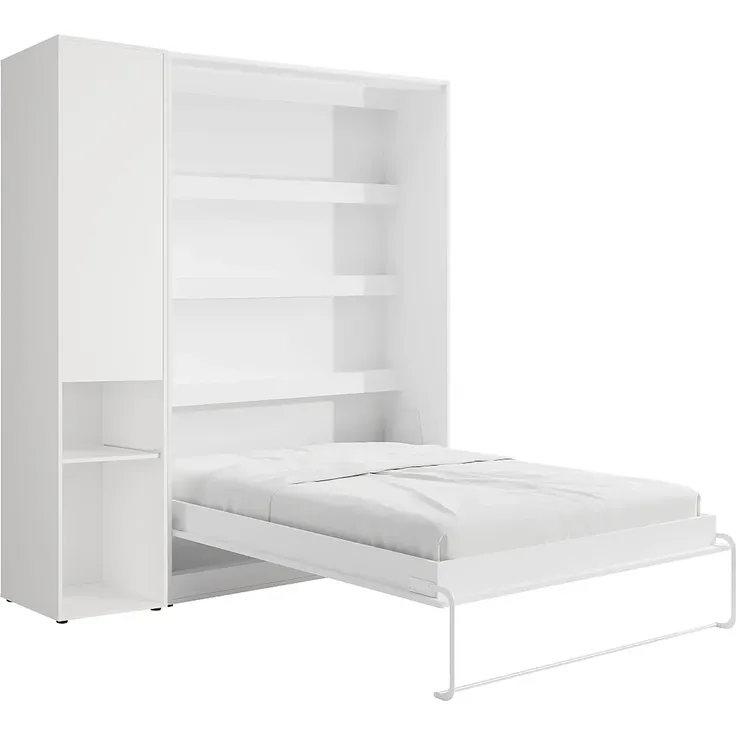 Vente-unique - RAPILI Bett Holz, Platte Weiß - B 50 cm239,2 cm x H 225,2 cm x L 229 cm – Bild 3