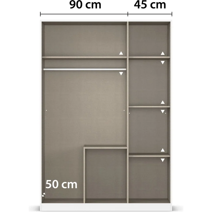 Schlafzimmer-Set >Butte< (3-teilig) in grau metallic / Eiche Artisan Dekor – Bild 4