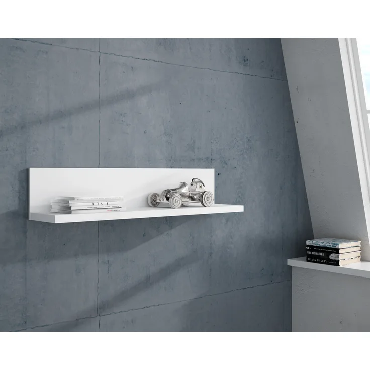 FORTE Snow Wandpaneel, Holzwerkstoff, Weiß, 110 x 22,1 x 24,3 cm