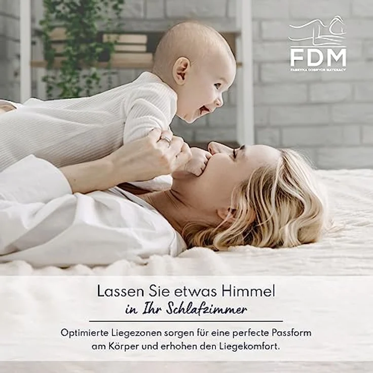FDM 'Paulo' Kindermatratze, 120x200 cm, 9 Zonen Kaltschaum, Buchweizen, H3, Höhe 16 cm – Bild 6