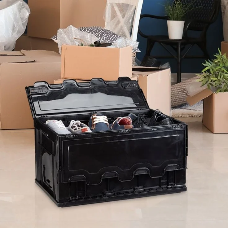 Relaxdays 2 x Transportbox 60 L mit Deckel – Bild 3