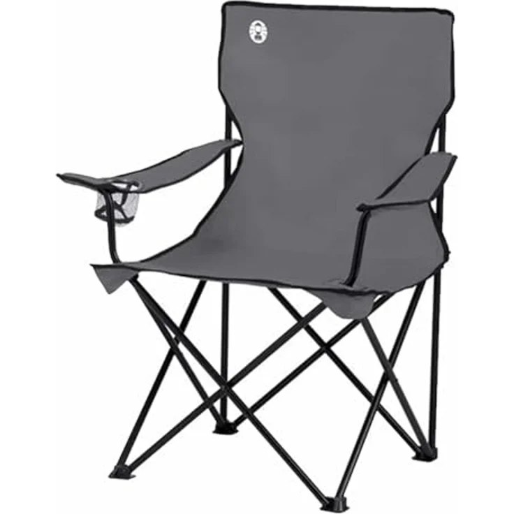 Coleman Quad Chair Faltstuhl, Grau / Silber – Bild 1