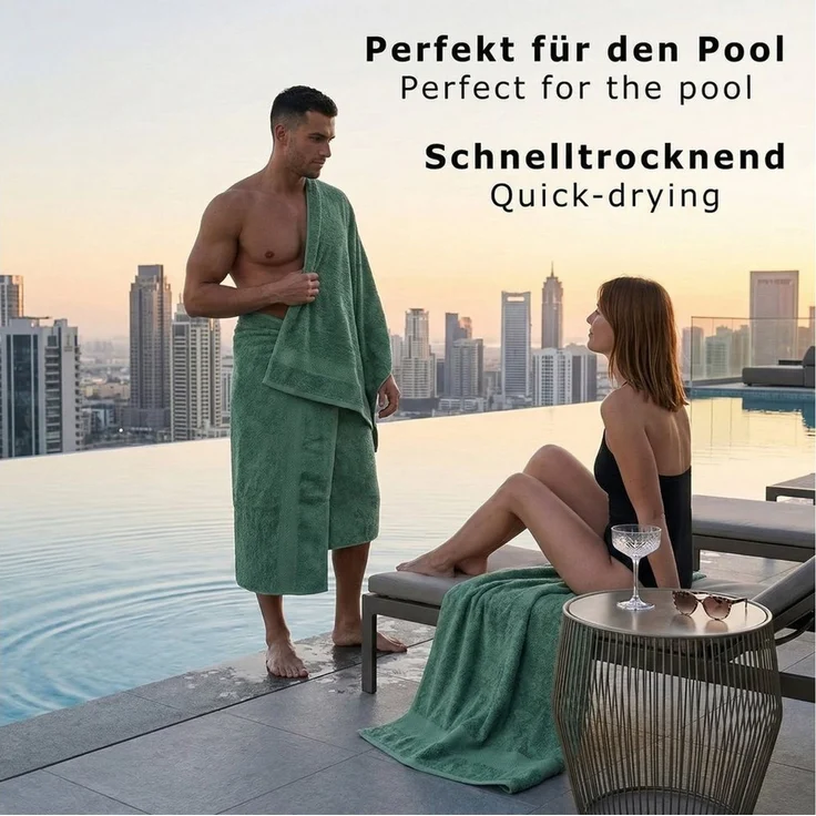 Betz Badetuch 2 Stück Duschtücher Duschtuch Set Größe 70x140 cm, Baumwolle (Set, 2-St) – Bild 1